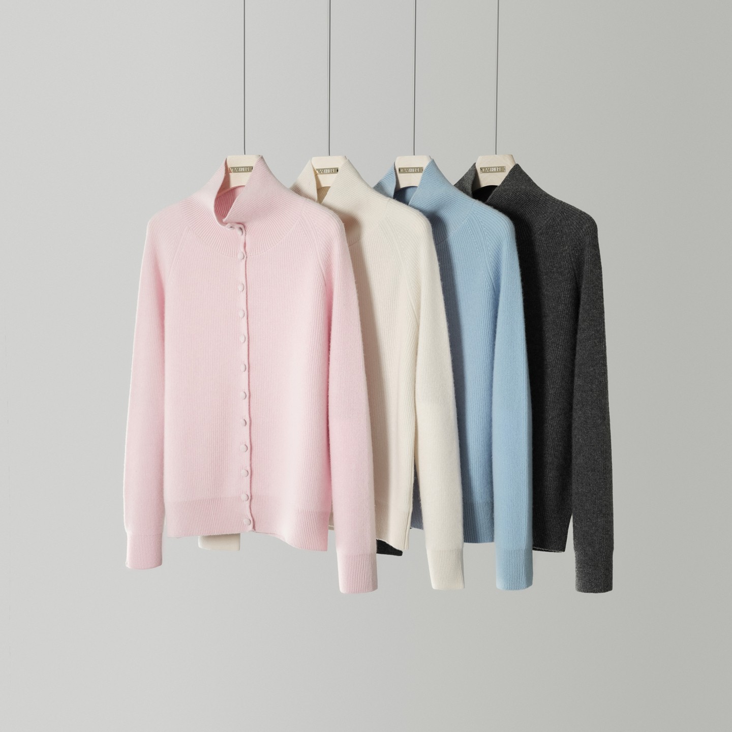 2025秋冬新款100纯山羊绒开衫女高领元宝针厚款简约通勤针织外搭,淘宝优惠券,粉丝福利购,淘宝优惠卷