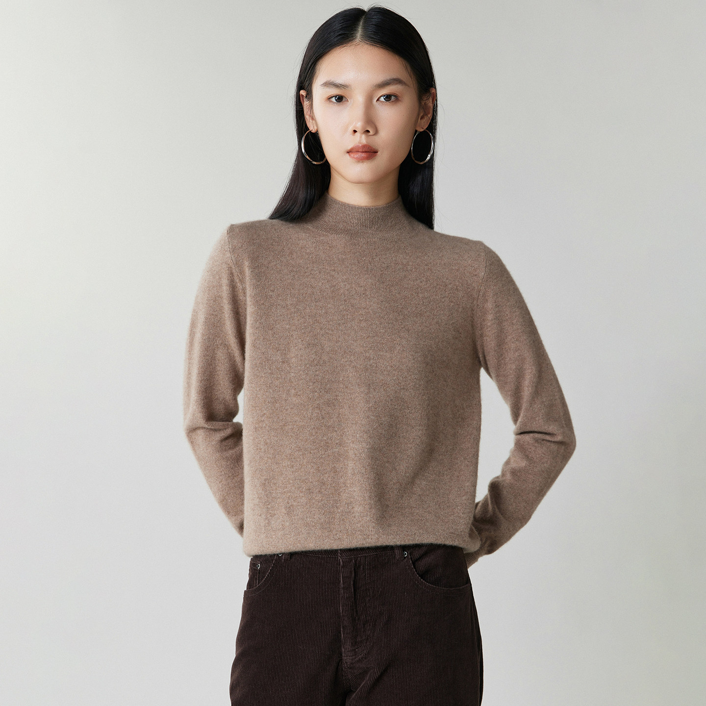 25秋冬新款100%山羊绒打底衫女内搭简约半高领毛衣百搭保暖针织衫,淘宝优惠券,粉丝福利购,淘宝优惠卷