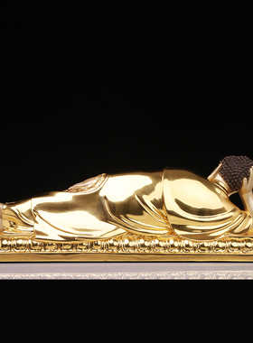 铜贴金镶宝佛主卧佛阿弥陀佛释迦牟尼药师佛供奉佛像摆件寺庙