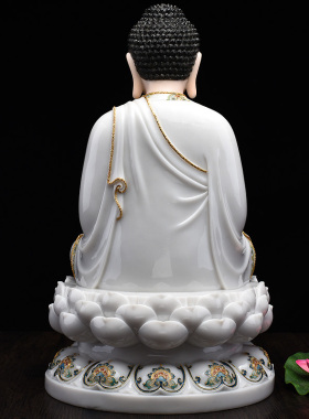 珐琅彩大日如来佛祖药师汉白玉