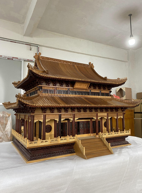 木雕装饰摆件礼品模型大雄宝殿