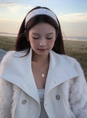 长期主义单品~jennie同款白色宽边爱心发箍女款高颅顶头包脸头箍