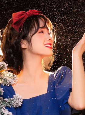 白雪公主~酒红色蝴蝶结发箍女高颅顶显脸小超好看的头箍发卡头饰