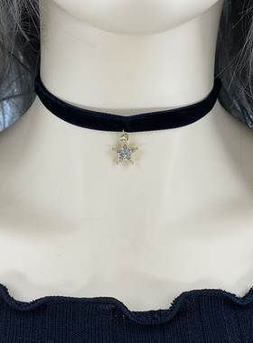 森系装饰脖颈链女短款锁骨链黑色暗黑网红项圈颈带饰品项链