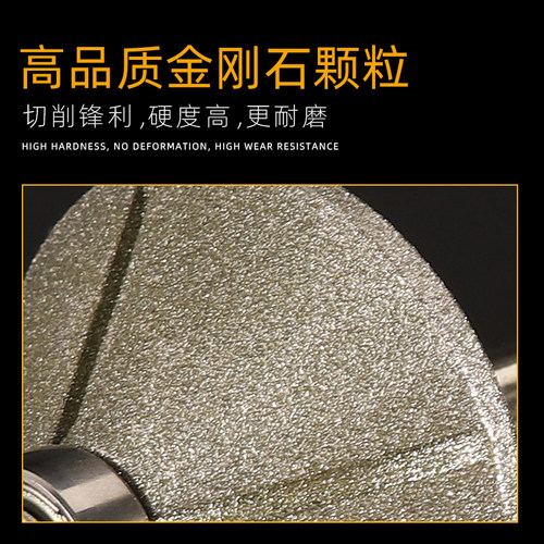钎焊石英石45度斜角刀小锣机修边刀头金刚石石材铣刀带轴承斜边刀 - 图1