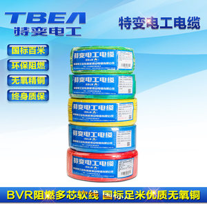 特变电工鲁能泰山电线电缆 BVR 2.5/4/6平方国标纯铜多芯软线