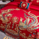 120 long velvet cotton full cotton dragon and phoenix embroidery four-piece set