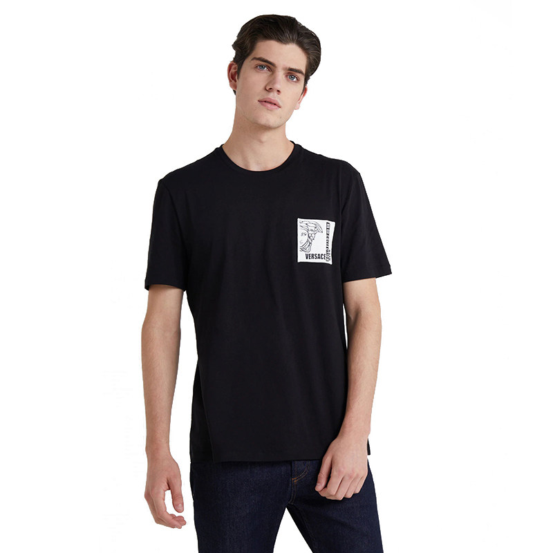 正品范思哲新款美杜莎刺绣短袖t恤 怀远海外T恤