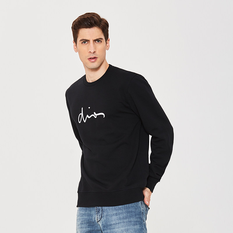 正品dior /迪奥男装黑色logo卫衣 怀远海外T恤