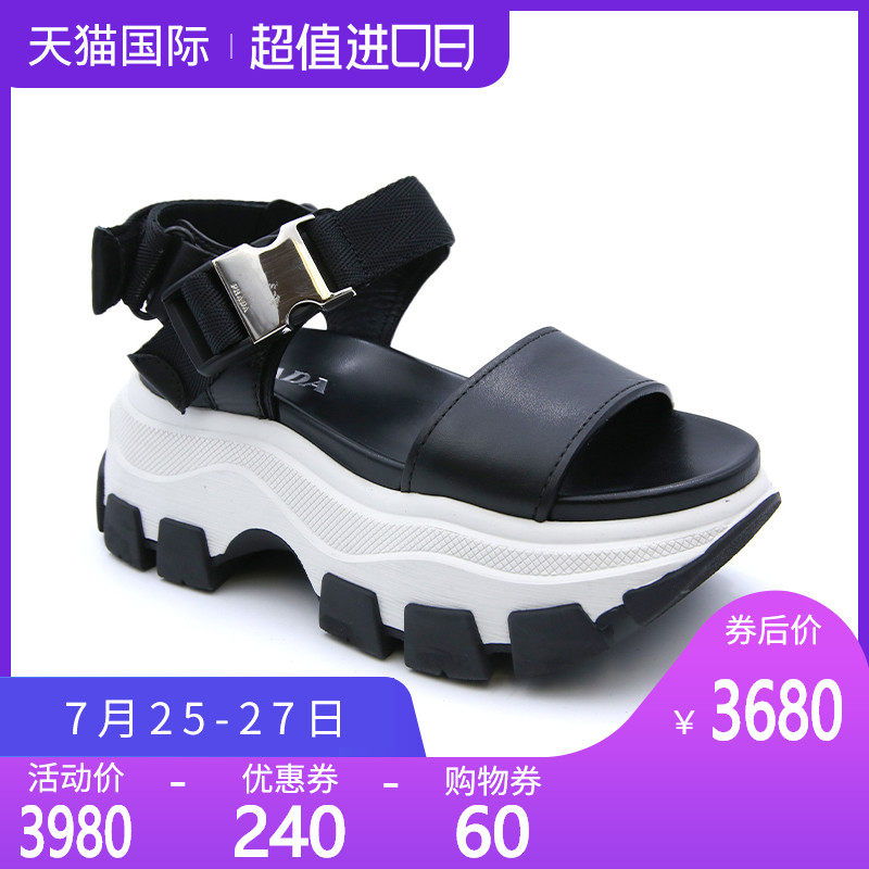 正品prada /普拉达新款飞马vk女鞋 怀远海外时装凉鞋