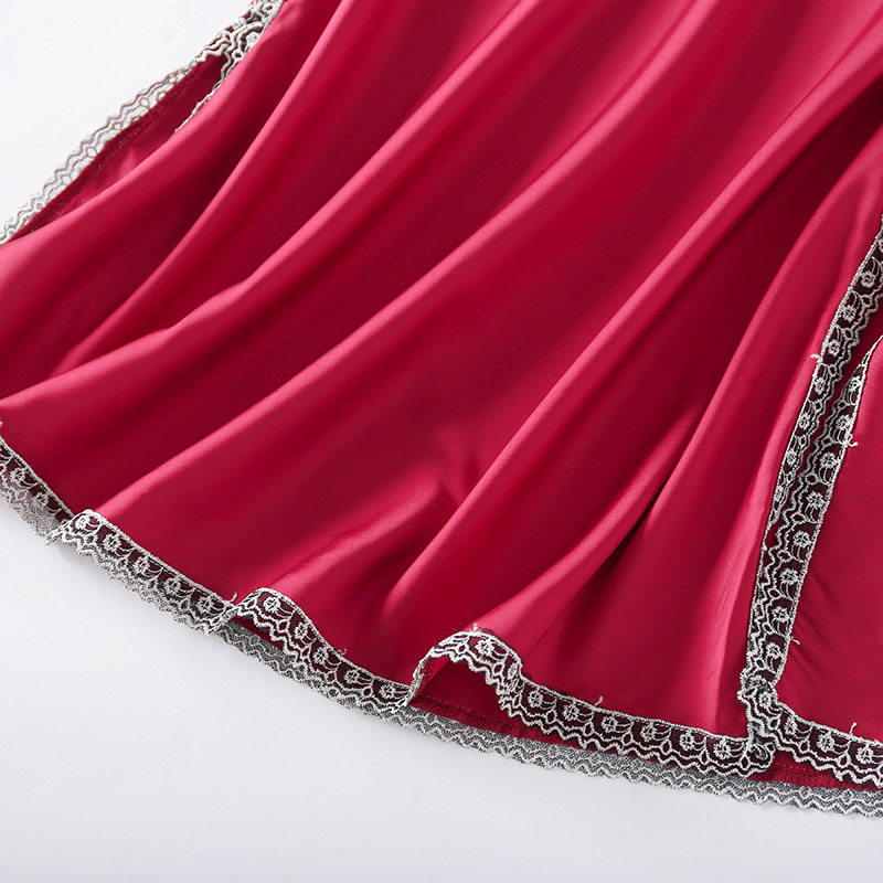 春秋性感四件套丝绸吊带带冰丝睡裙 丝涵原睡衣/家居服套装