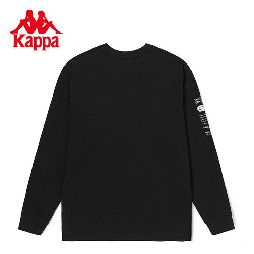 Kappa爆品卡帕运动长袖新款男针织卫衣休闲圆领长袖T恤K0C52TC70 - 图0