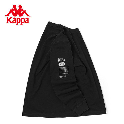 Kappa爆品卡帕运动长袖新款男针织卫衣休闲圆领长袖T恤K0C52TC70 - 图1