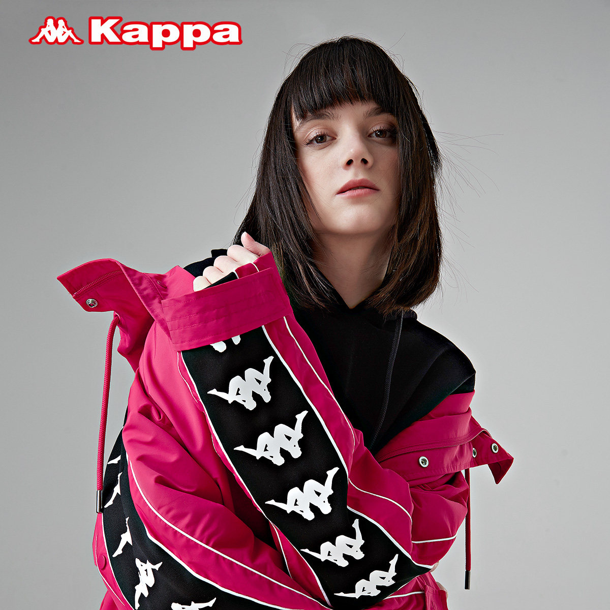 店铺推荐kappa卡帕banda串标加厚女款防风衣休闲外套|kpbrwfj55m