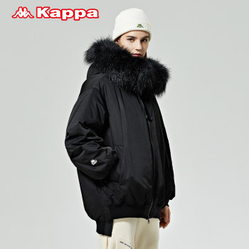 Kappa Women's Hooded Detachable Fur Collar Down Jacket Warm Jacket Thick Autumn and Winter K0A82YY88G