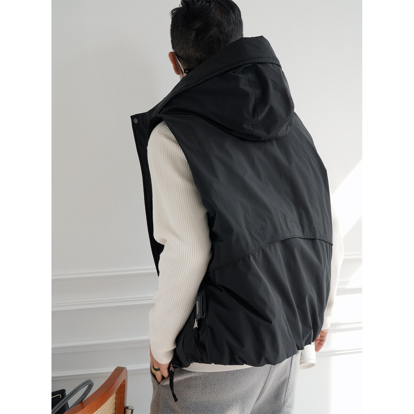 美式潮牌城市机能风连帽羽绒马甲男冬季时尚新款简约痞帅保暖背心,淘宝优惠券,粉丝福利购,淘宝优惠卷