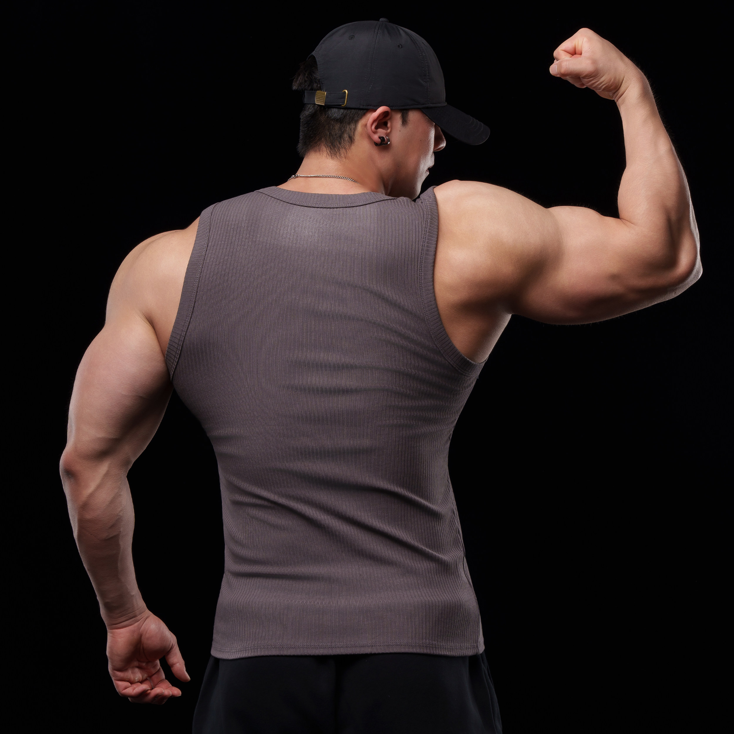 劳拉之星1526夏重磅310克坎肩背心男无袖拼接显大弹力运动健身T恤,淘宝优惠券,粉丝福利购,淘宝优惠卷