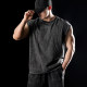 Laura Star 1572 fried snowflake retro vest sports men's fitness casual American training sleeveless