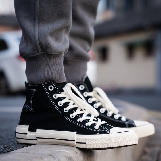 Laura Star 1068 fitness shoes high-top canvas shoes deadlift squat bench press training men and women wear