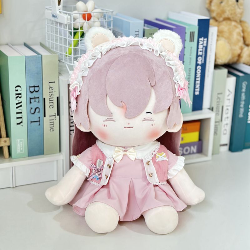 袁基棉花娃娃40cm无骨换装玩偶裸衣毛绒公仔同人周边生日礼物坐姿 - 图1