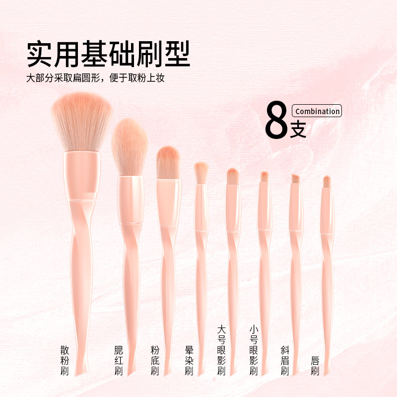 oeiez欧亿姿旗舰店粉刷化妆刷全套眼部套装超柔软便携无痕修容刷子眼影散粉套刷粉底3