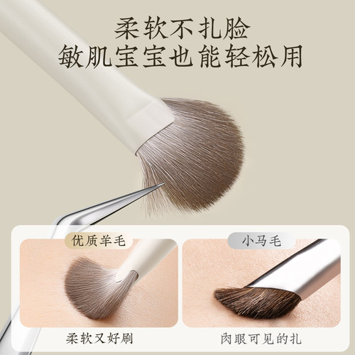 欧亿姿半扇形鼻影刷斜头晕染高光侧影阴影修容刷化妆师镰刀化妆刷 - 图0