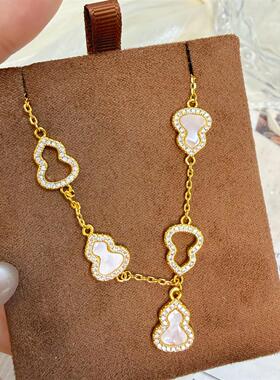 「轻金集」 轻奢白色金色贝壳饰品手链女小众手串高级感手饰精致