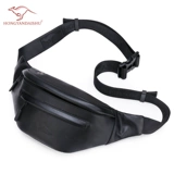 鸿岩袋鼠 Универсальная вместительная и большая поясная сумка, барсетка, кожаная сумка через плечо для отдыха, небольшая сумка, нагрудная сумка, из натуральной кожи