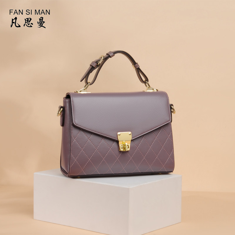 凡思曼黑色中年妈妈包2020斜挎包 凡思曼女士包袋