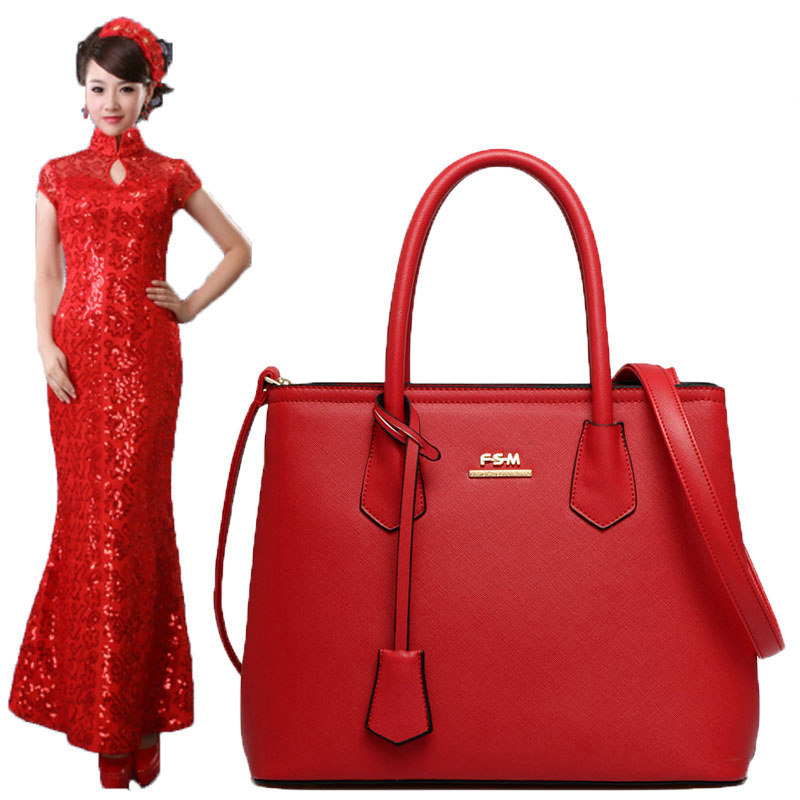 女大容量2020新款红色结婚包单肩包 凡思曼女士包袋