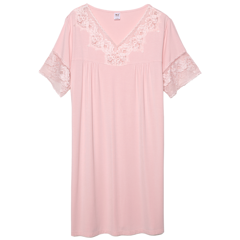 春夏新款短袖胖mm宽松性感女人睡裙 华沃服饰睡裙
