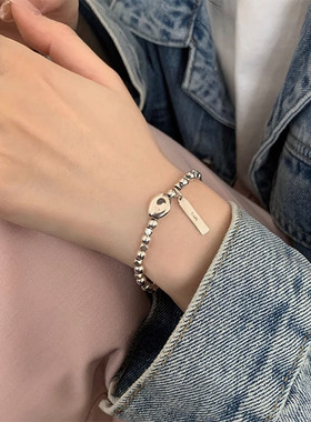 纯银打结链条冷淡风做旧手串定制