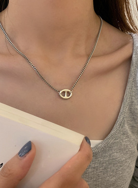 纯银复古韩国东大门吊坠项链定制