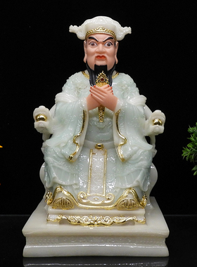 汉白玉广济龙王佛像12寸实心