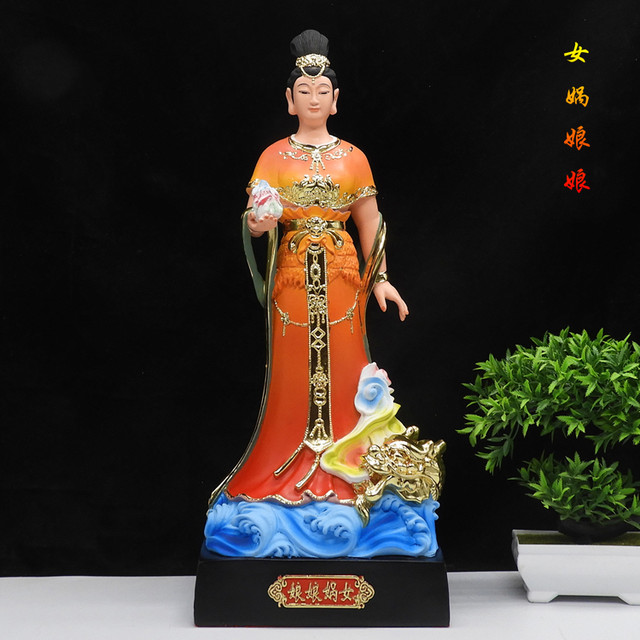 Nuwa Empress 16 inch resin patched sky statue