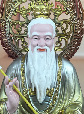 三清道祖神像新款铜彩三清祖师神像树脂原始道德天尊灵宝天尊