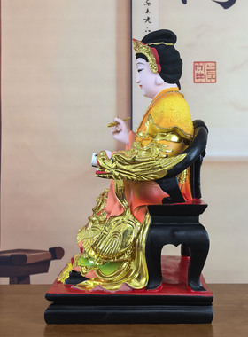 树脂注生娘娘陈靖姑佛像送子