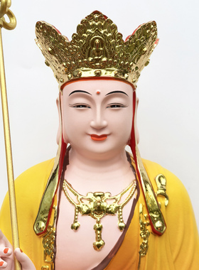 地藏王菩萨佛像12寸 树脂彩绘地藏王本愿菩萨16寸地藏王树脂佛像