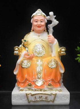 汉白玉土地公公土地婆婆神像12土地公神像福德正神玉石土地公婆