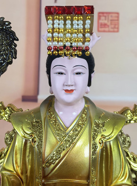 龙王龙母神像娘娘神像龙王爷东海龙王龙母娘娘神像树脂彩色