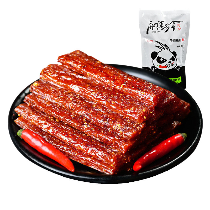 麻辣多拿零食麻辣儿时素牛面筋辣条 麻辣多拿素肉