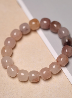天然和田玉老型珠糖果色圆珠手链