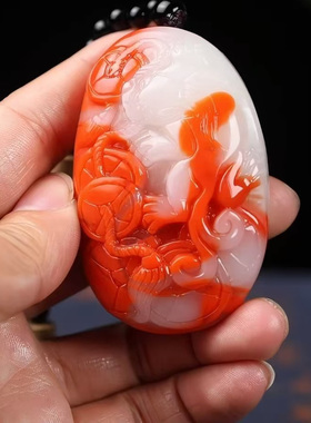 天然新疆和田玉貔貅手把件