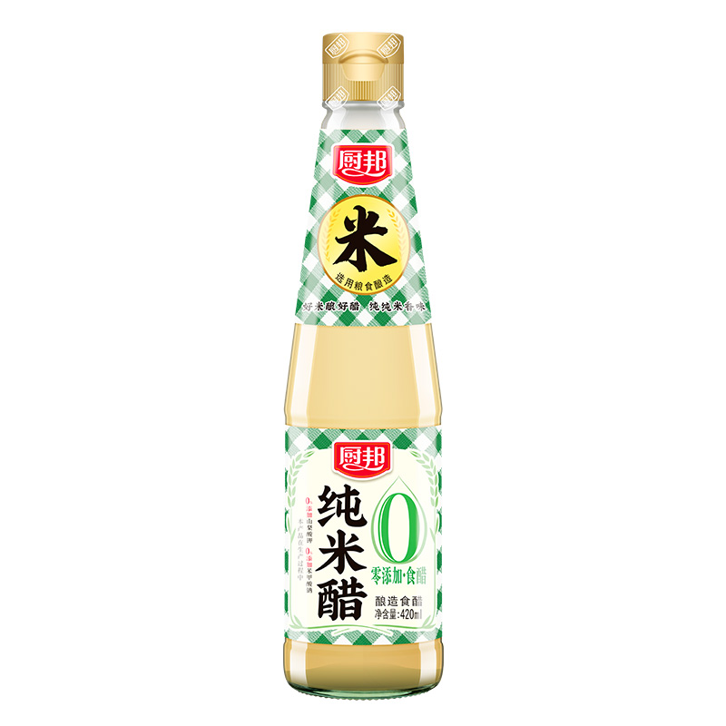 【厨邦米醋】厨邦纯米醋420ml*3瓶纯粮酿造醋制品厨房调味料-图3