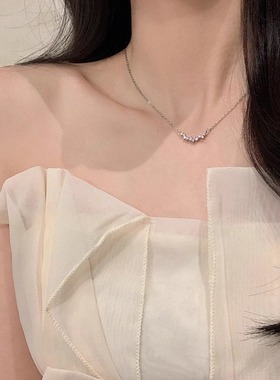 锆石星星项链女轻奢小众设计感