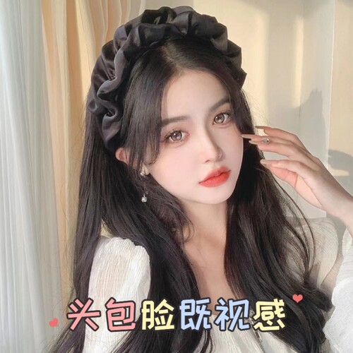 白鹿同款增高颅顶褶皱发箍女款春夏发卡显脸小洗脸头箍2026年新款 - 图3
