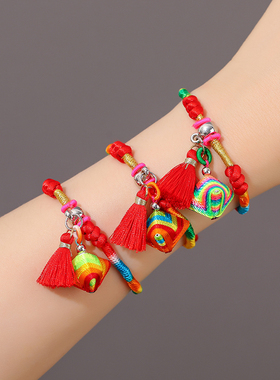 10条端午节五彩绳手绳女