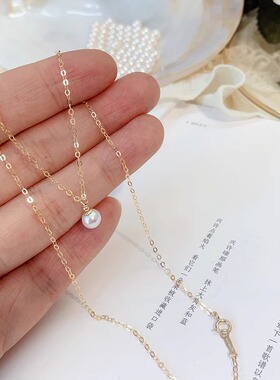 天然淡水珍珠项链女轻奢小众
