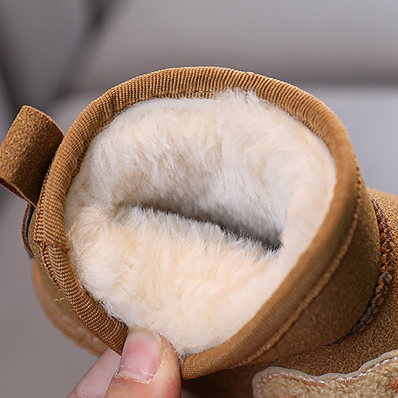 儿童短筒低帮雪地靴男童冬季新款女童女宝宝加绒加厚保暖东北棉鞋,淘宝优惠券,粉丝福利购,淘宝优惠卷