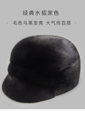 宾雅图男士秋冬季保暖皮草帽子